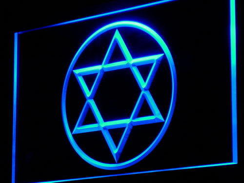 Star of David Jewish Grace Home Decor Light Sign